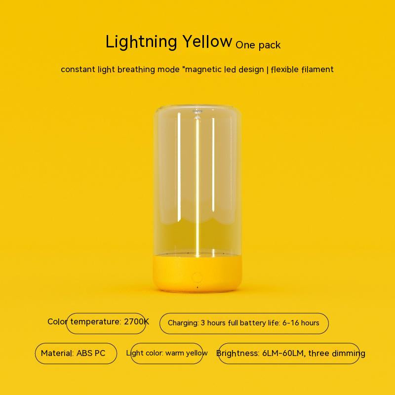 LED Camping Light – Type-C Rechargeable, Portable Night Lamp with Drop Protection