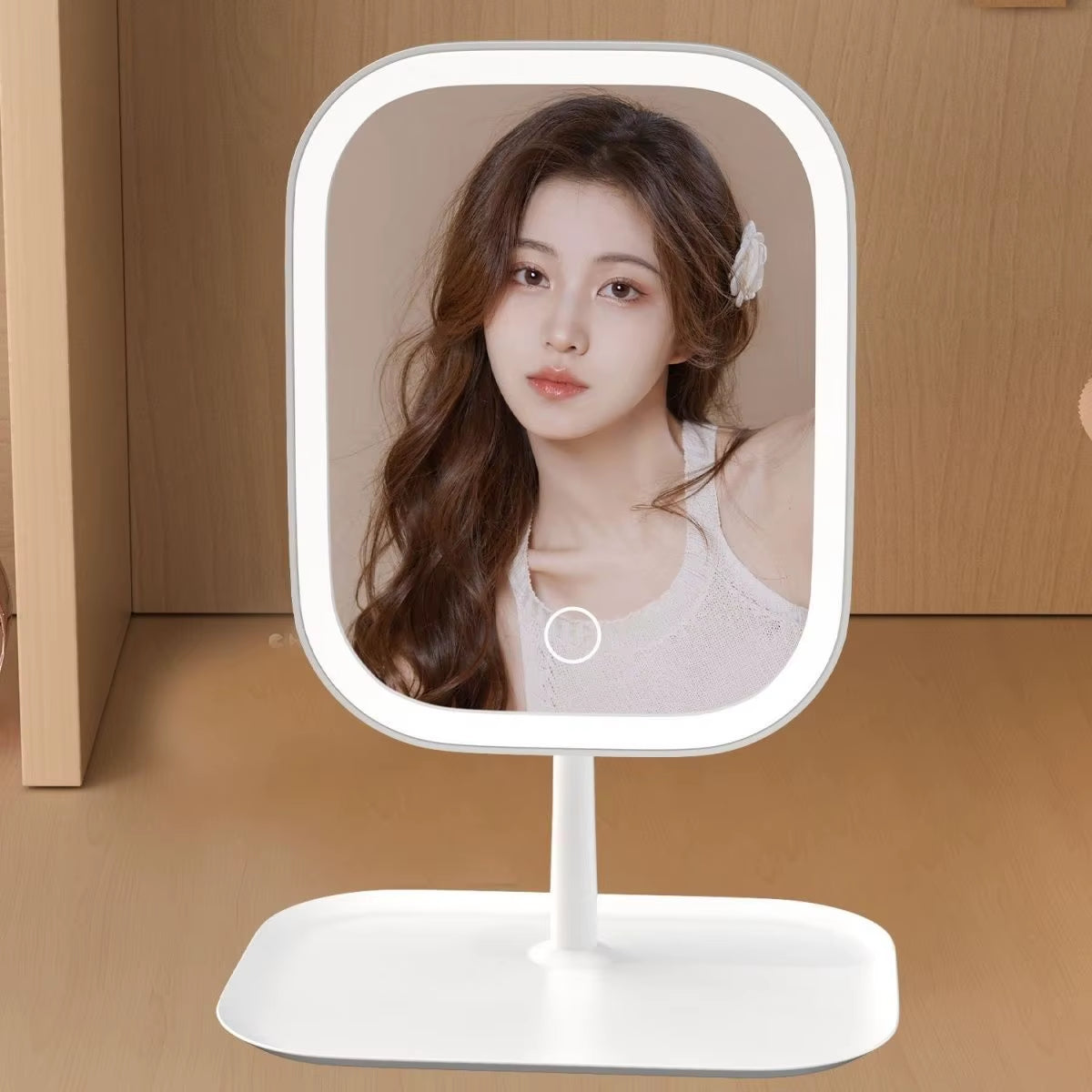 LED Makeup Mirror with Light – Portable Desktop Vanity Mirror for Home & Dorm Use
