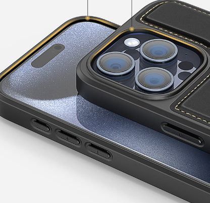 3-in-1 Multi-Functional Phone Case for iPhone 15 – Kickstand, Card Slot & Protection