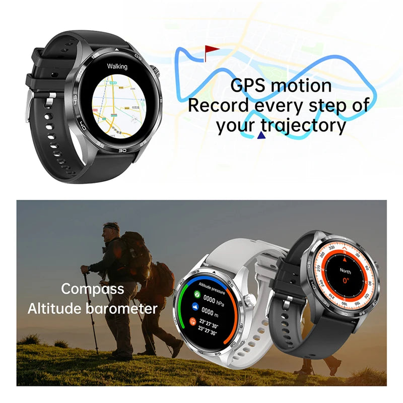 HUAWEI GT5 Pro Men's Smart Watch with GPS, NFC, 360x360 AMOLED Display, Heart Rate Monitoring, Bluetooth Calling, IP67 Waterproof, 2024 Model