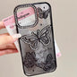 Diamond Butterfly Phone Case – Transparent Soft Cover for iPhone 13 to 16 Pro Max