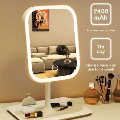 LED Makeup Mirror with Light – Portable Desktop Vanity Mirror for Home & Dorm Use